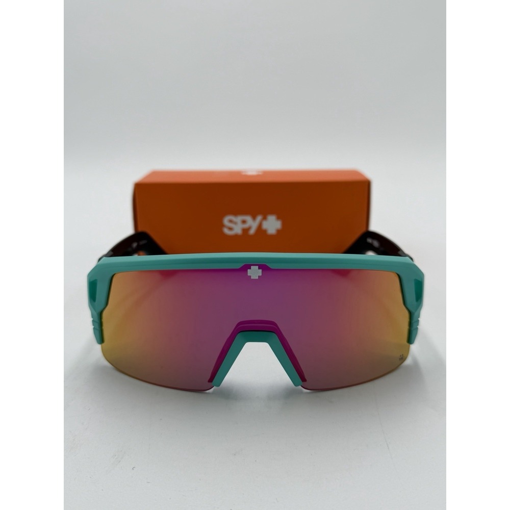 SPY MONOLITH 5050 Matte Teal / Happy Gray Green Pink 142mm Sunglasses New